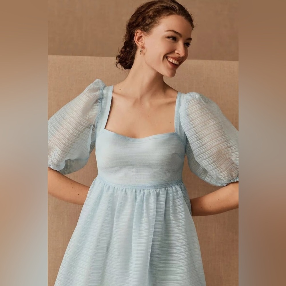 BHLDN x Free People Alaine Puff Sleeve Organza Dress - Picture 9 of 9